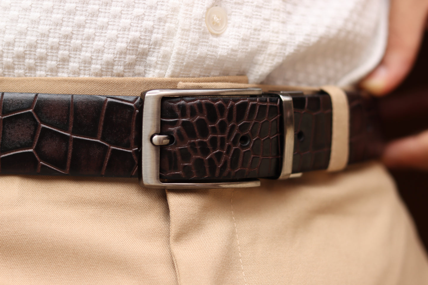 Embossed Reversible Belt